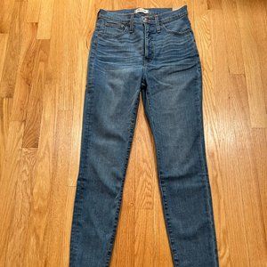 Madewell 11” High Rise Skinny Jeans Size 28